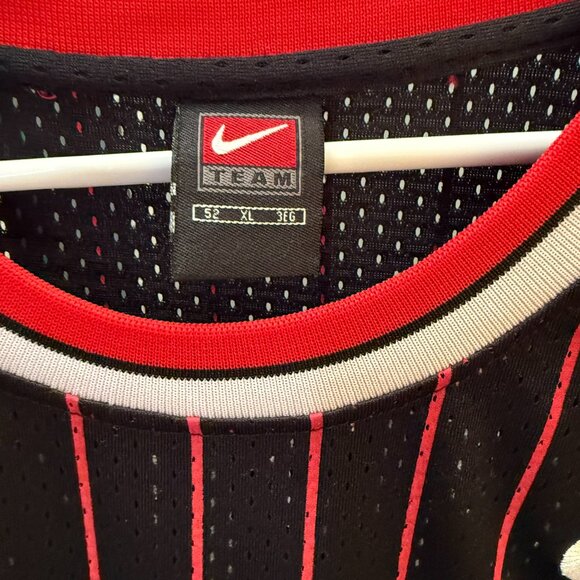 [SOLD] Chicago Bulls Michael Jordan - Black Pinstripe Jersey - Picture 3 of 5